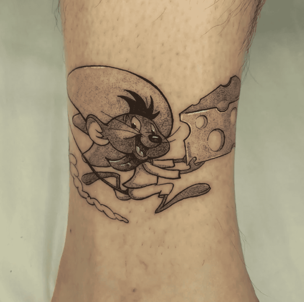 Speedy Gonzales Cheese Looney Tunes Tattoo