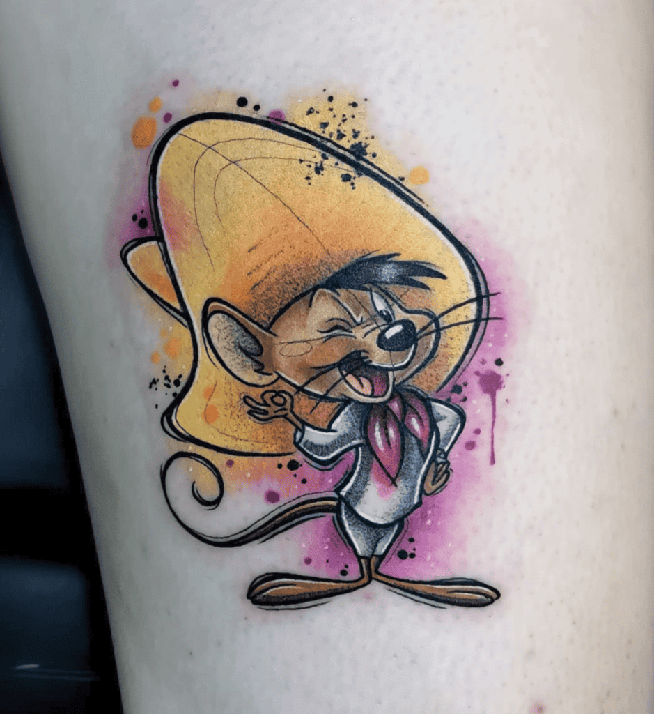 Speedy Gonzales Wink Looney Tunes Tattoo