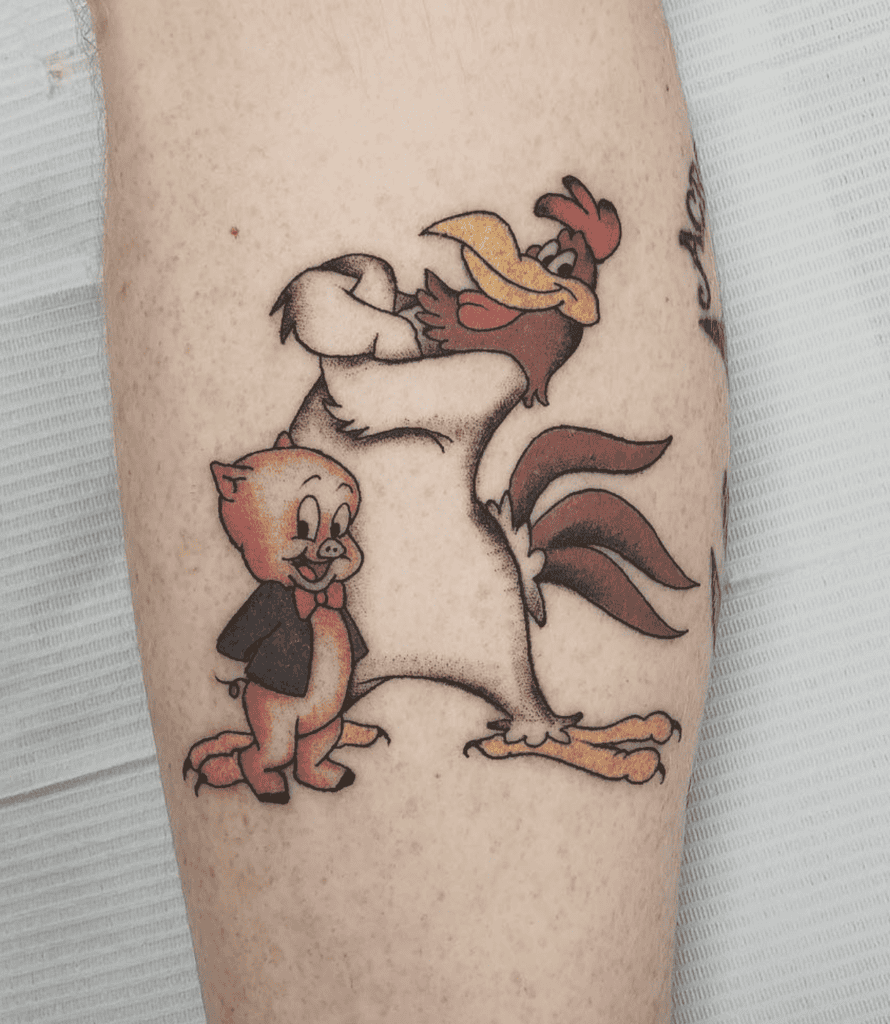 Foghorn Leghorn Porky Looney Tunes Tattoo