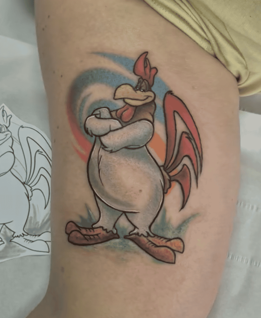 Foghorn Leghorn Pose Looney Tunes Tattoo