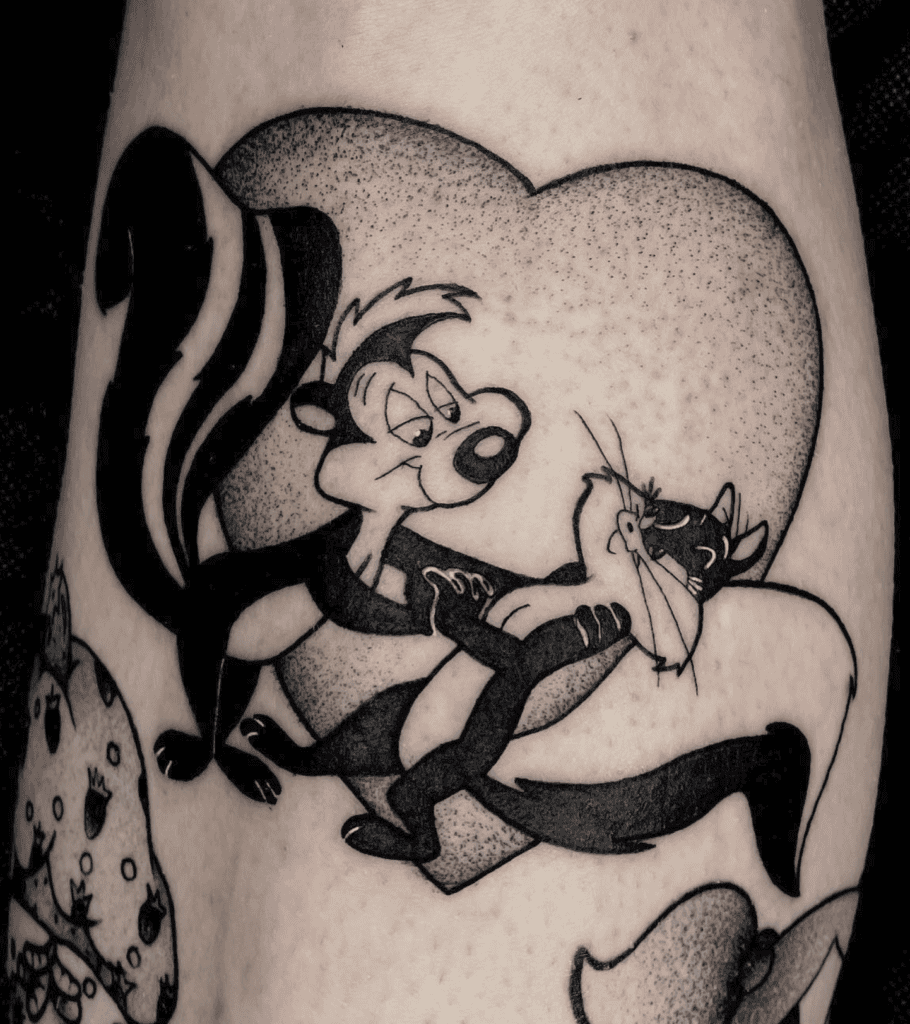 Pepé Le Pew Romance Looney Tunes Tattoo
