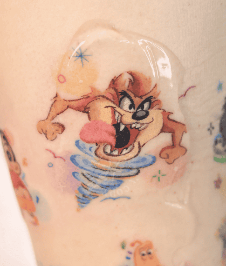 Taz Cute Looney Tunes Tattoo