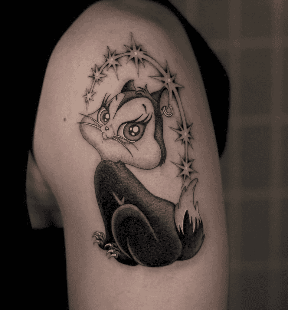 Pussyfoot Cute Looney Tunes Tattoo