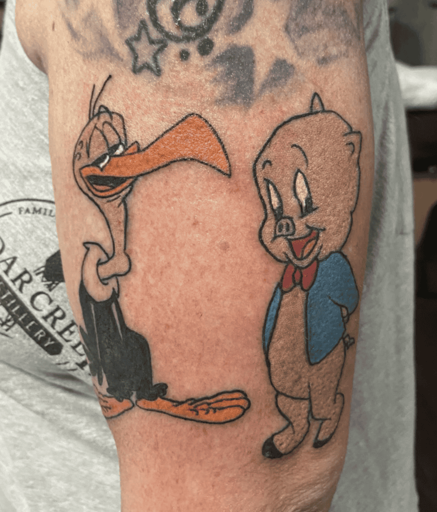 Beaky Buzzard Porky Looney Tunes Tattoo