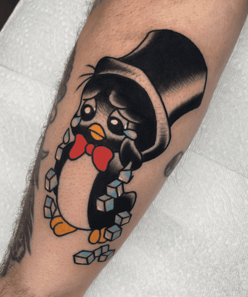 Playboy Penguin Cry Looney Tunes Tattoo