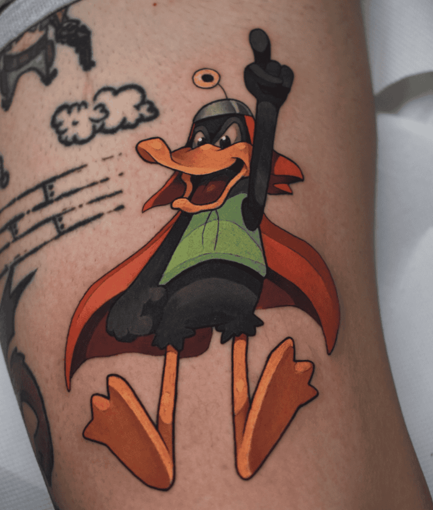 Duck Dodgers Pose Looney Tunes Tattoo