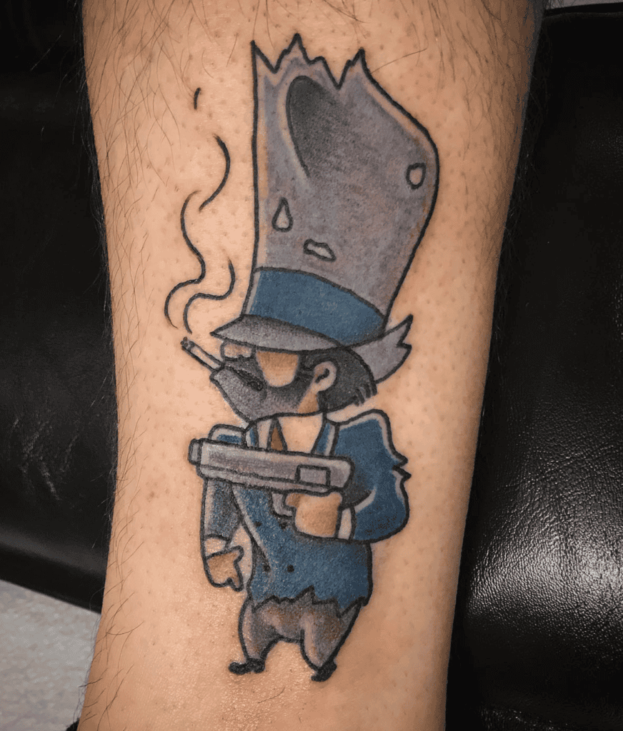 Rocky Beat Looney Tunes Tattoo