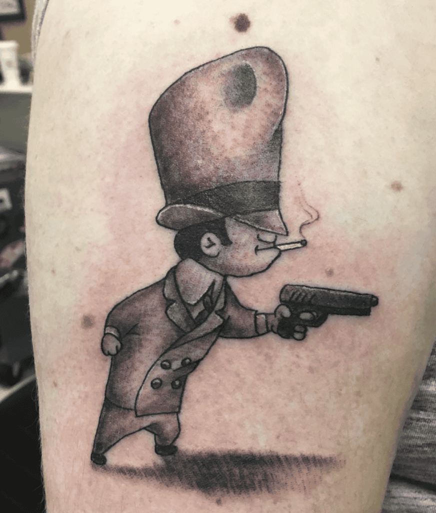 Rocky Gun Looney Tunes Tattoo
