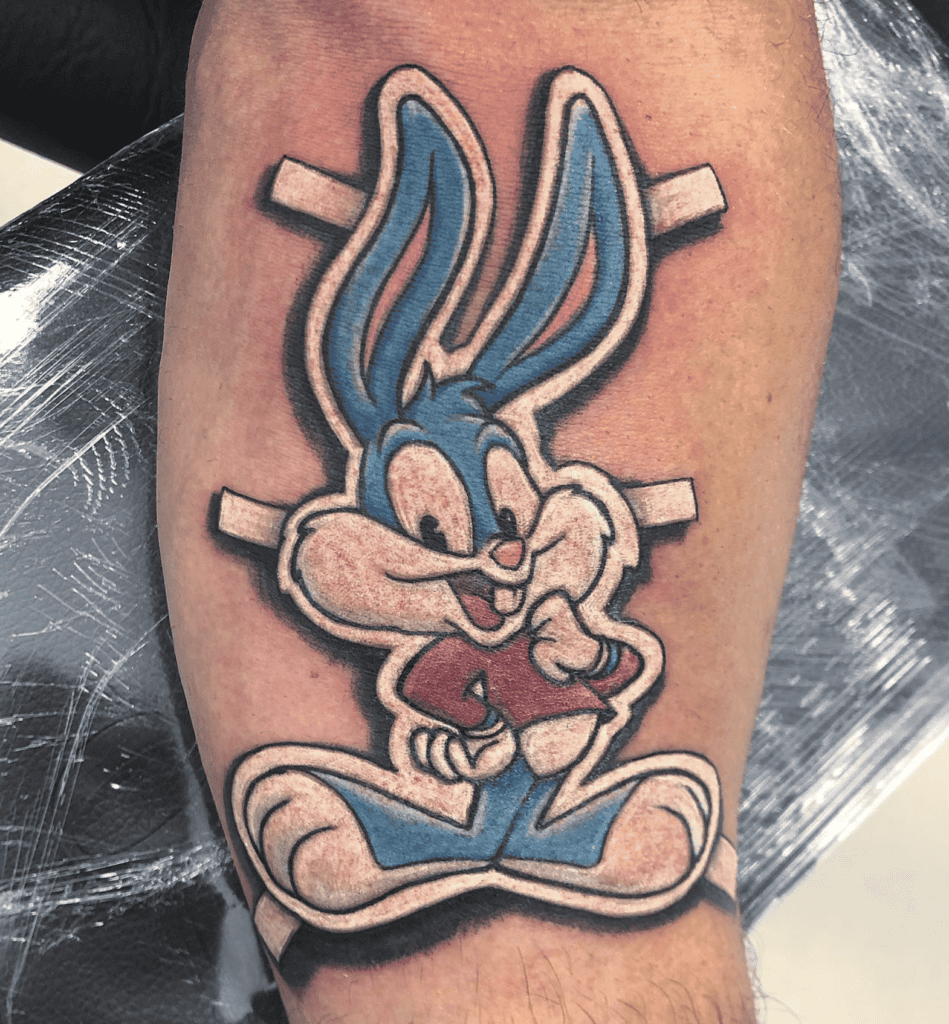 Buster Bunny Looney Tunes Tattoo