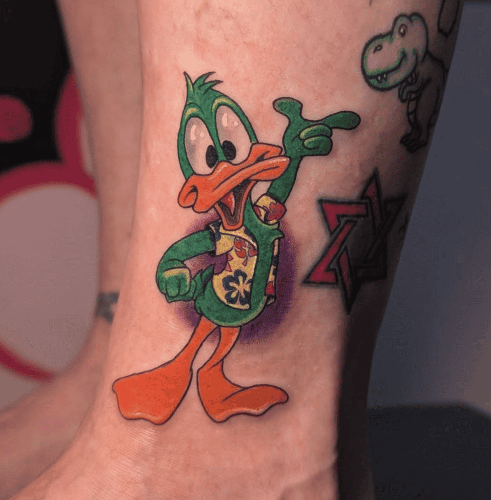 Plucky Duck Looney Tunes Tattoo