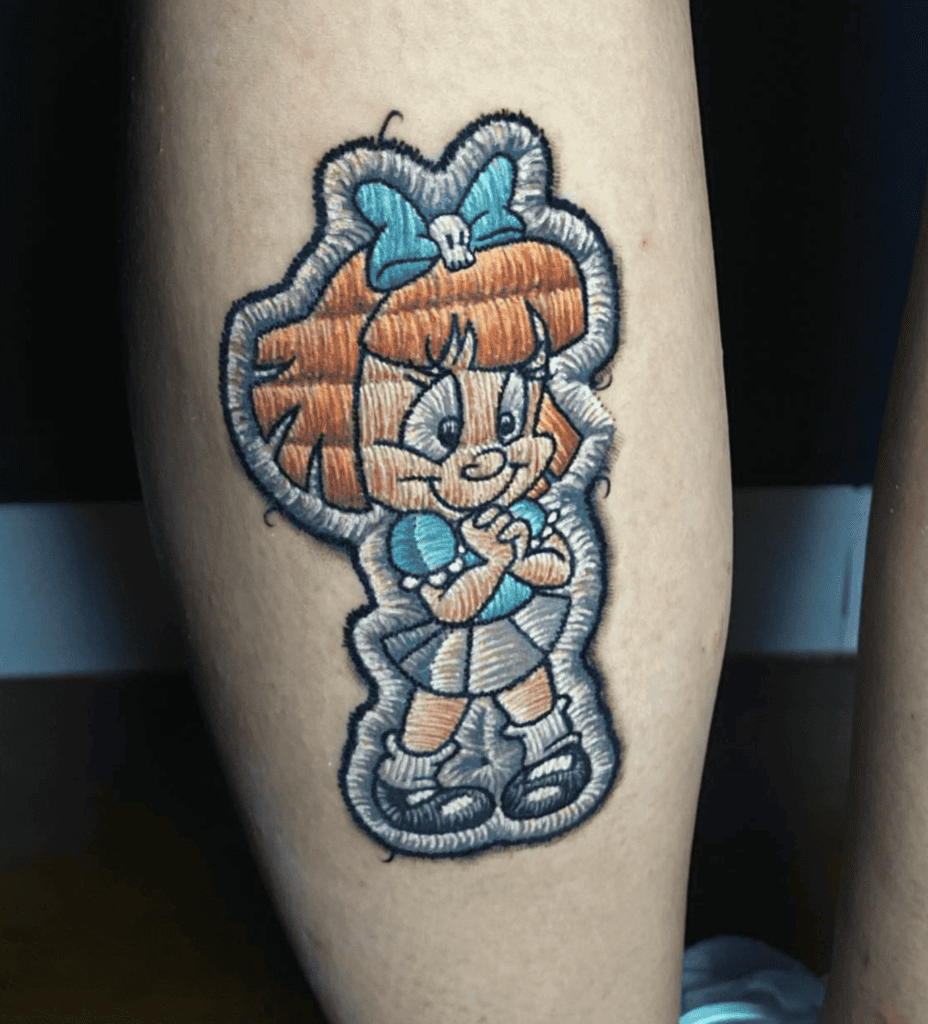 Elmyra Duff Stitch Looney Tunes Tattoo