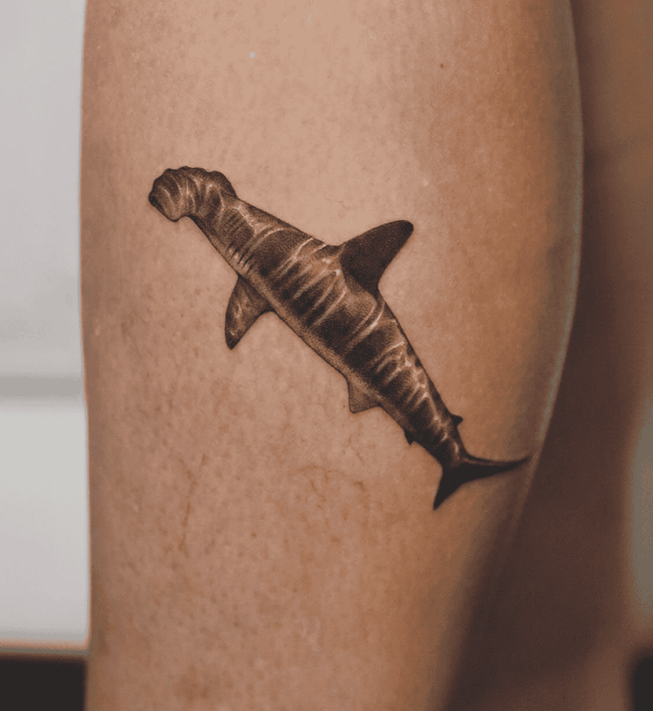 Hammerhead Shark Ocean Tattoo