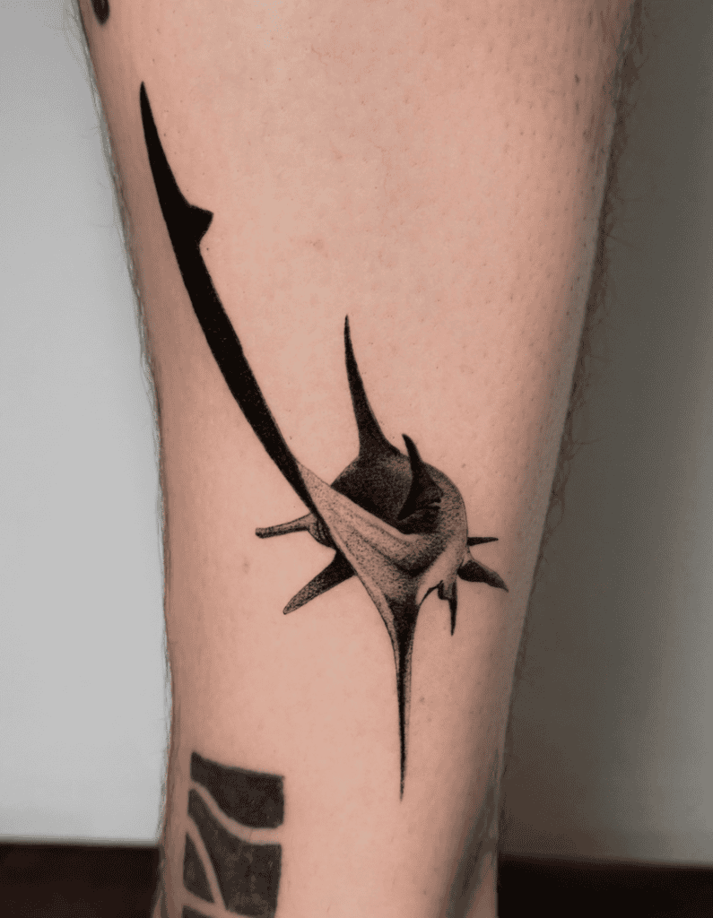 Hammerhead Shark Swim Tattoo