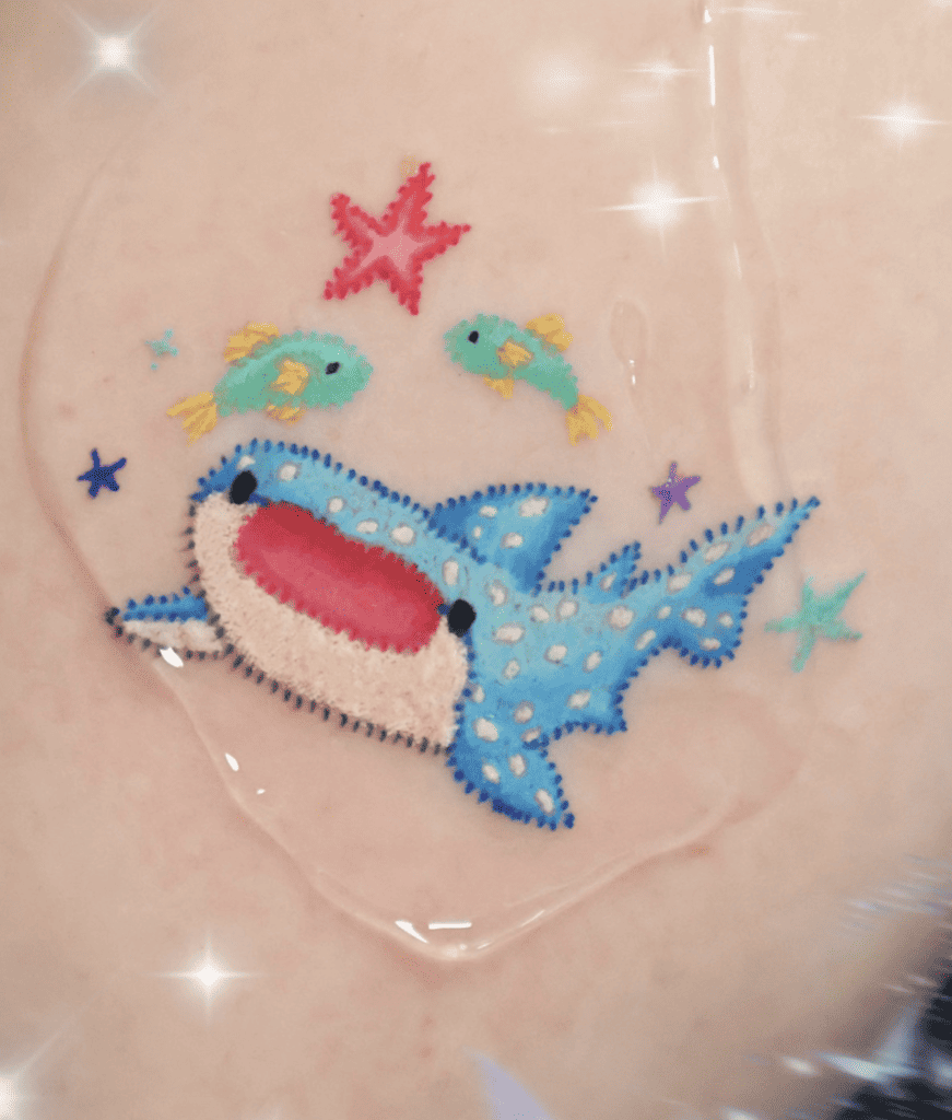 Whale Shark Cute Tattoo