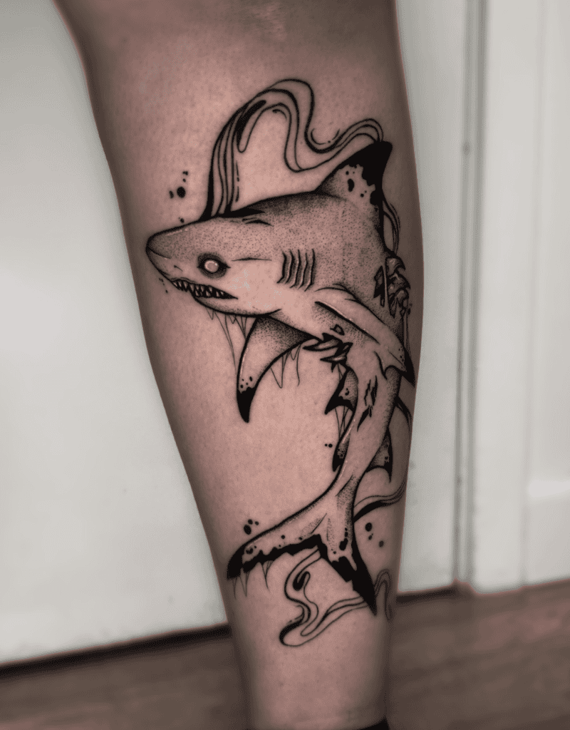 Blacktip Reef Shark Fierce Tattoo