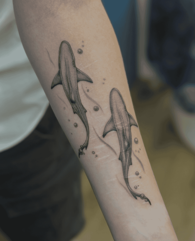 Lemon Shark Pair Tattoo
