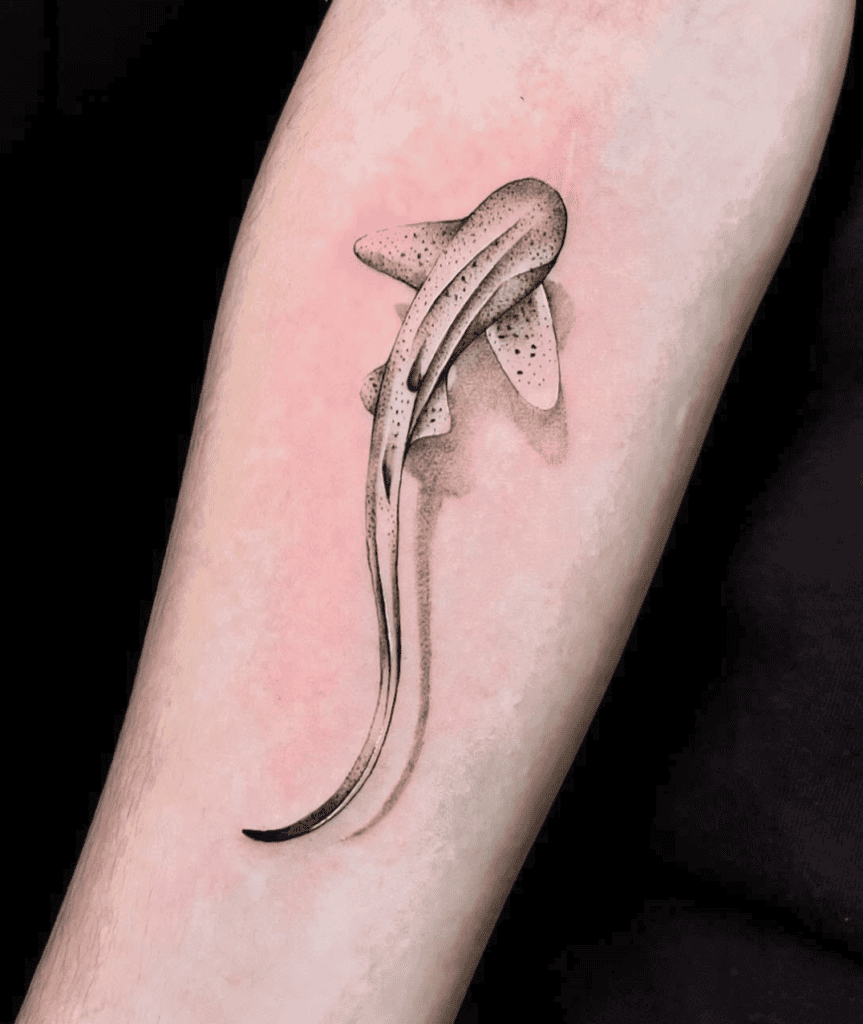 Zebra Shark Swim Tattoo