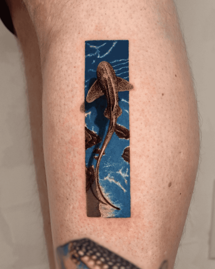 Leopard Shark Frame Tattoo