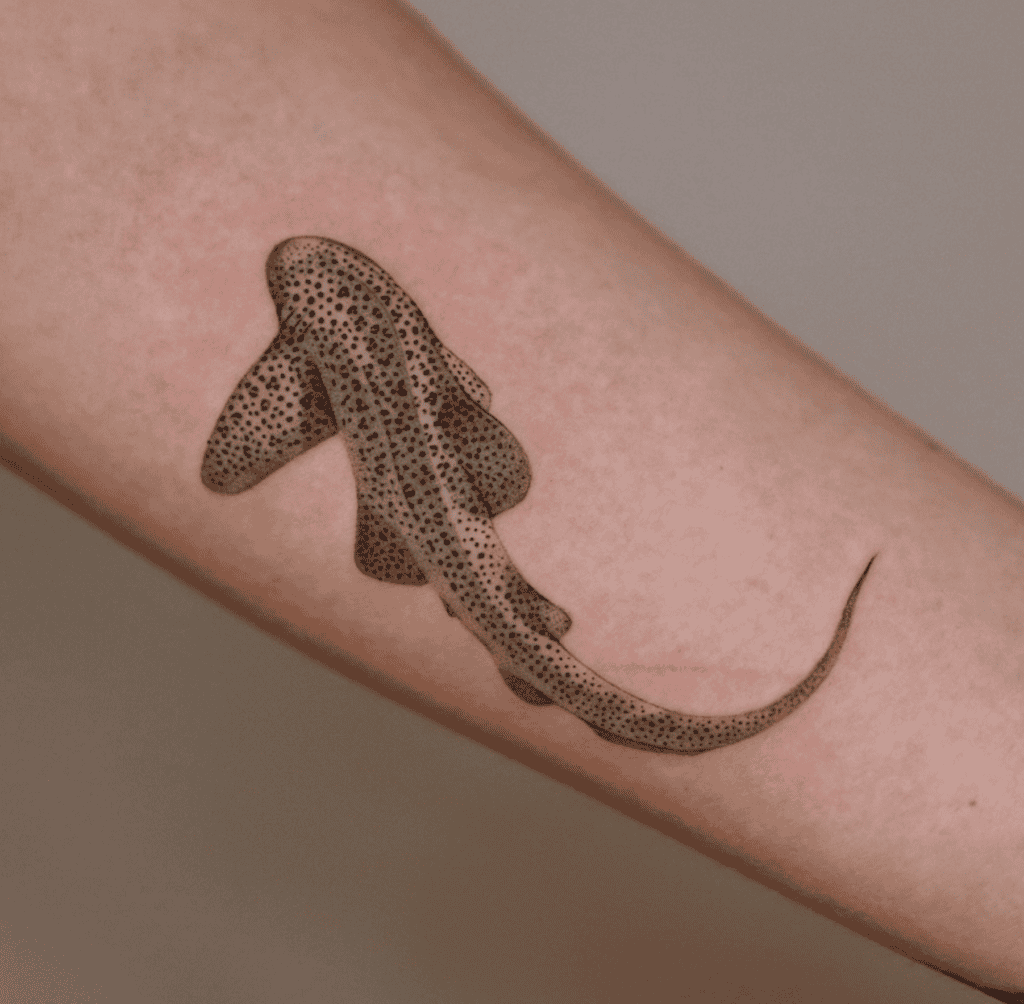 Leopard Shark Swim Tattoo