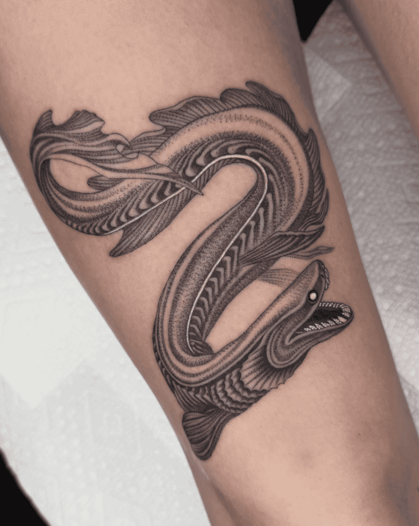 Frilled Shark Fierce Tattoo