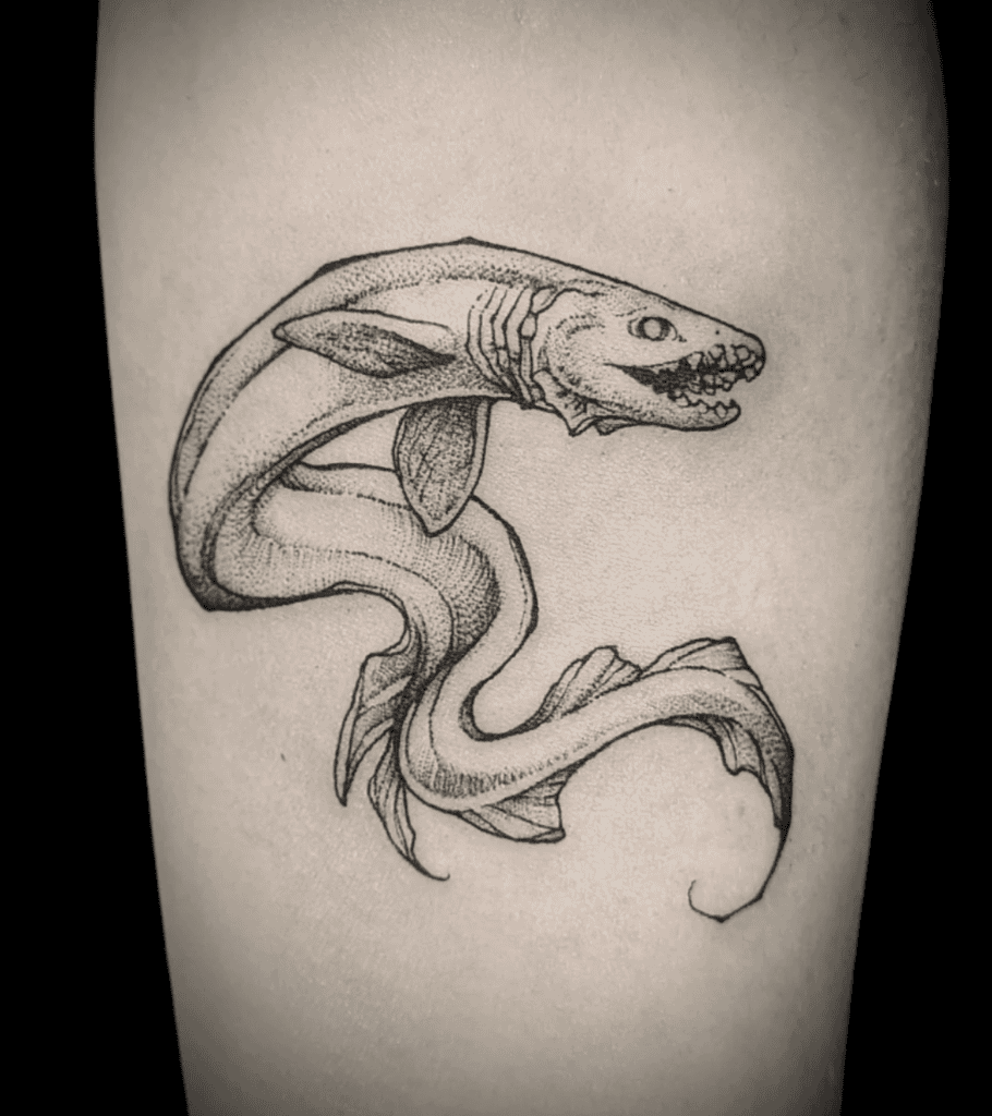 Frilled Shark Swim Tattoo
