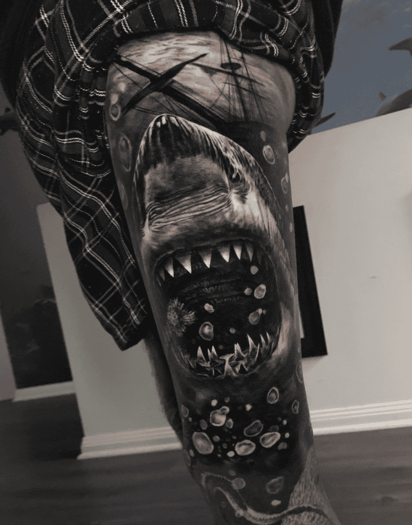 Megalodon Fierce Shark Tattoo