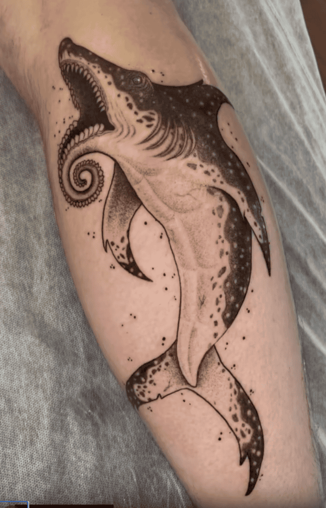 Helicoprion Fierce Shark Tattoo