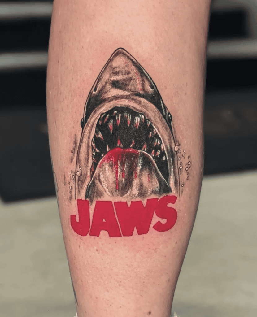 Jaws Blood Shark Tattoo