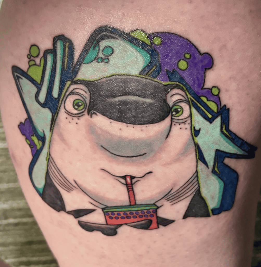 Lenny Drink Shark Tattoo