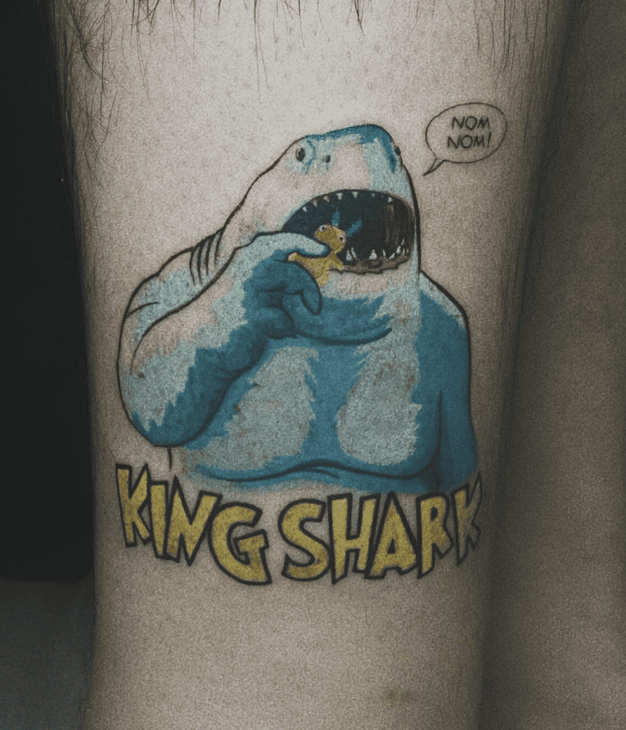 King Shark Nom Tattoo