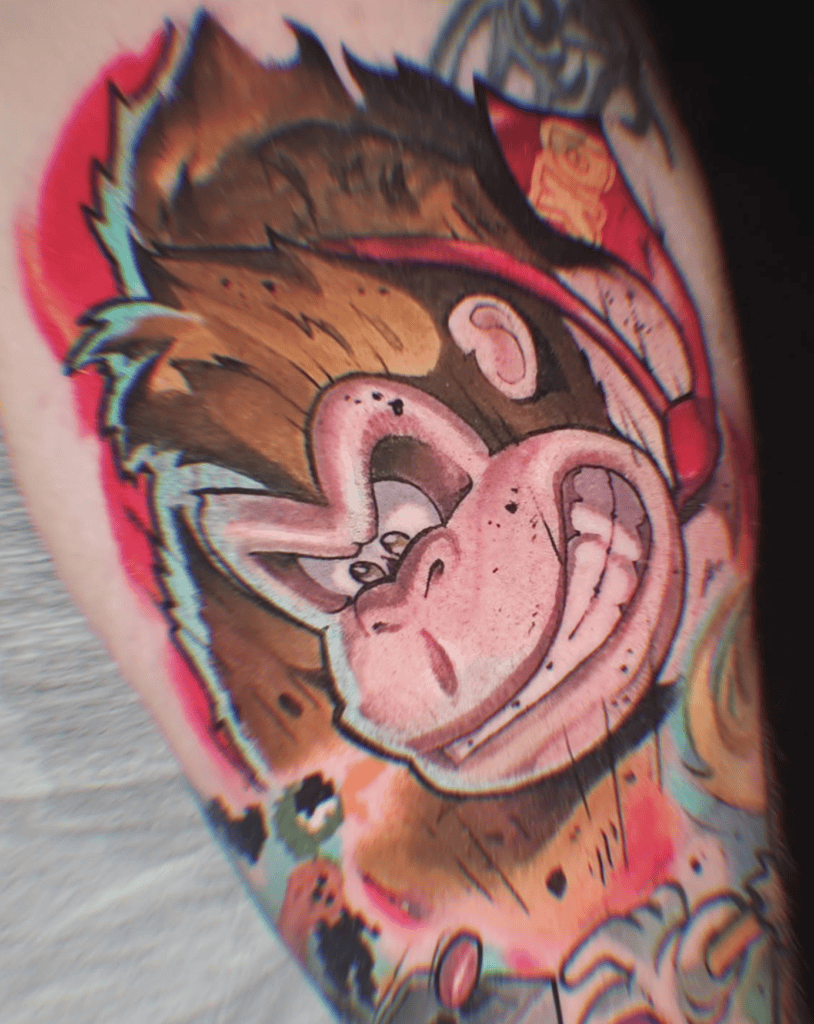Donkey Kong Angry Tattoo
