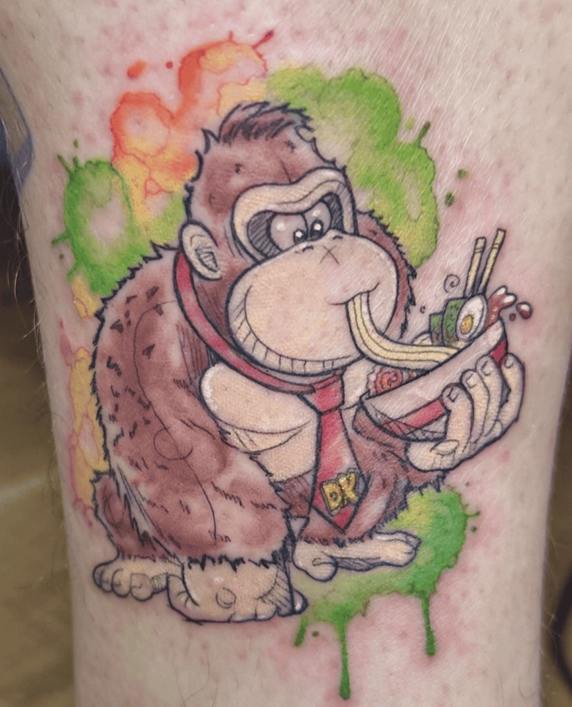 Donkey Kong Eat Tattoo