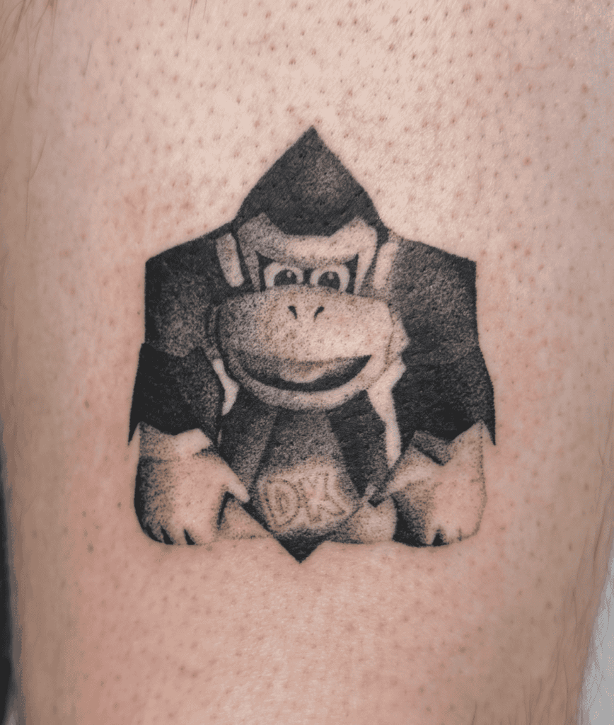 Donkey Kong Poly Tattoo