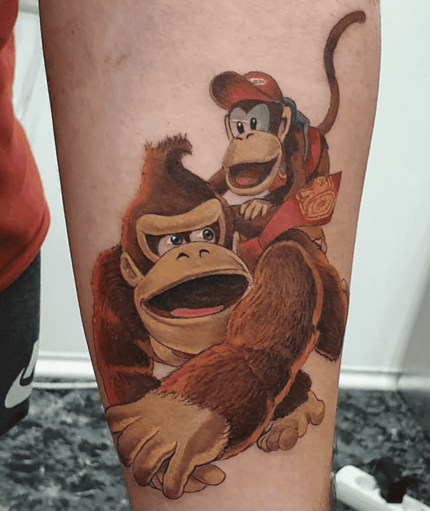 Diddy Kong and Donkey Kong Tattoo