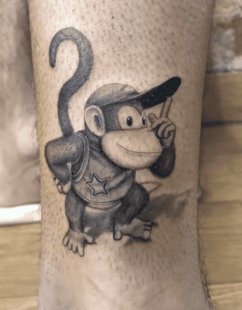 Diddy Kong Classic Donkey Kong Tattoo