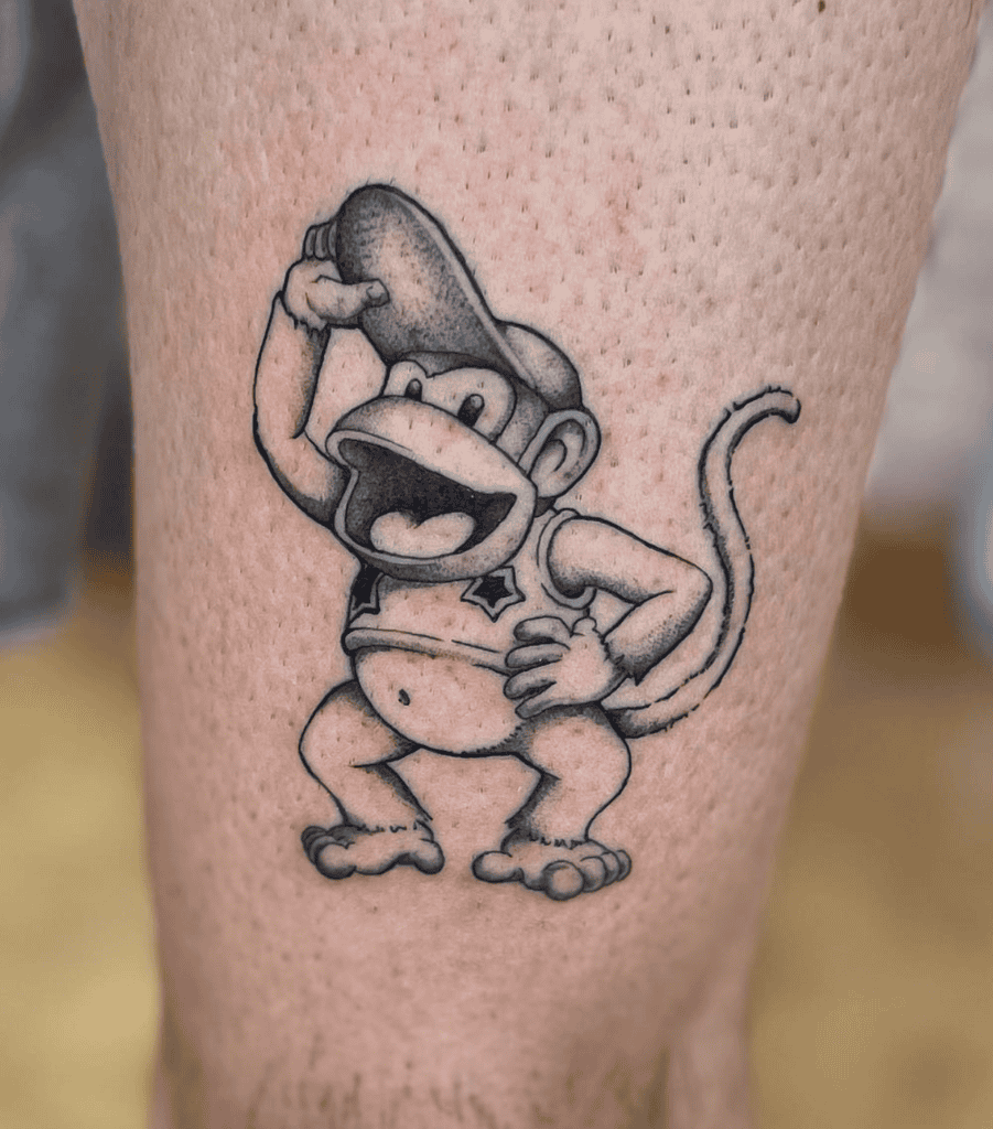 Diddy Kong Happy Donkey Kong Tattoo