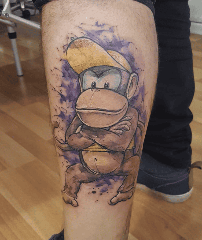 Diddy Kong Pose Donkey Kong Tattoo