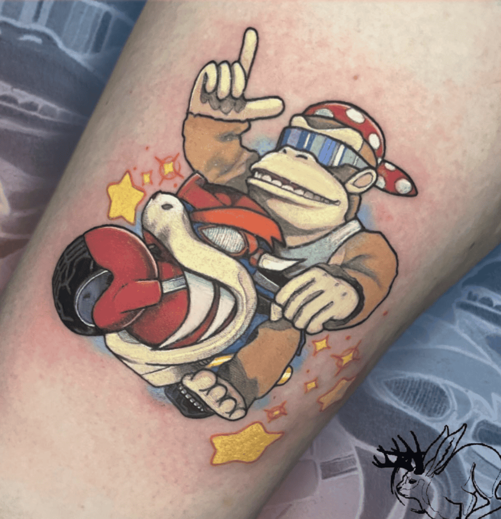 Funky Kong Ride Donkey Kong Tattoo