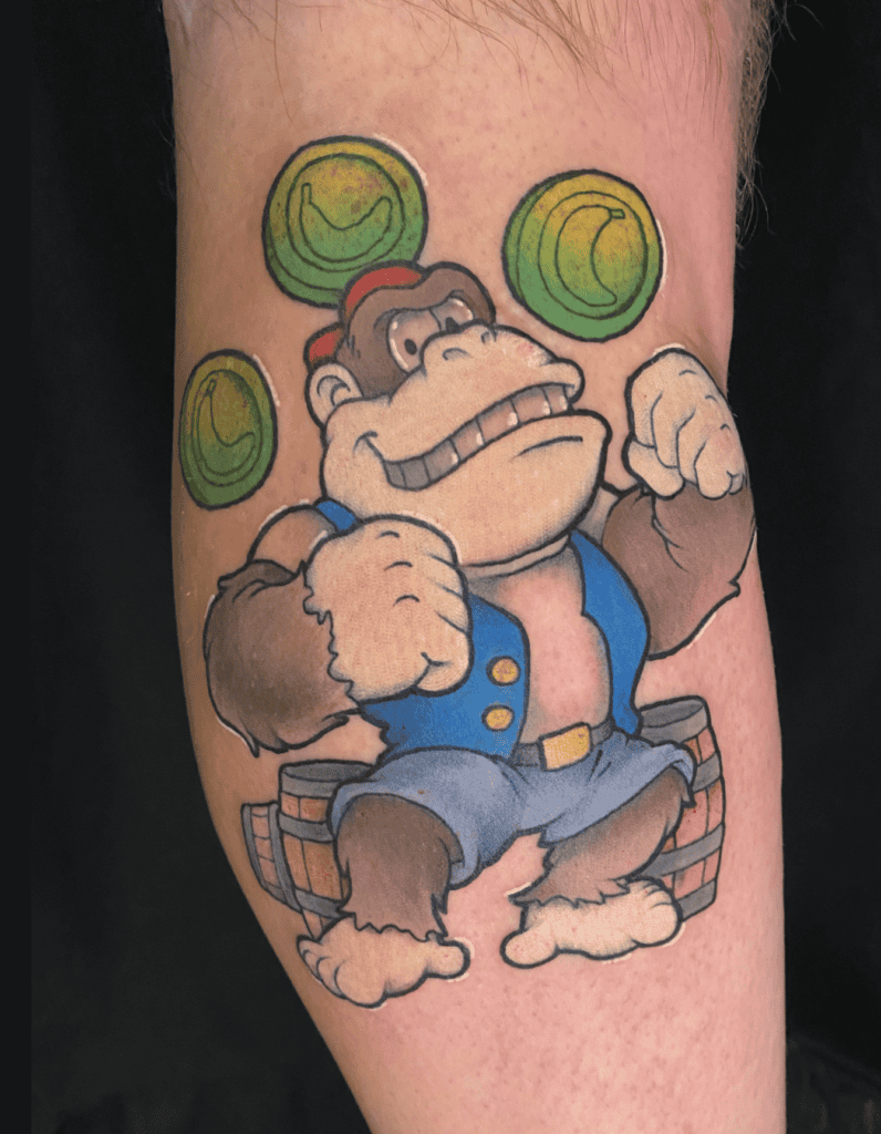 Chunky Kong Donkey Kong Tattoo