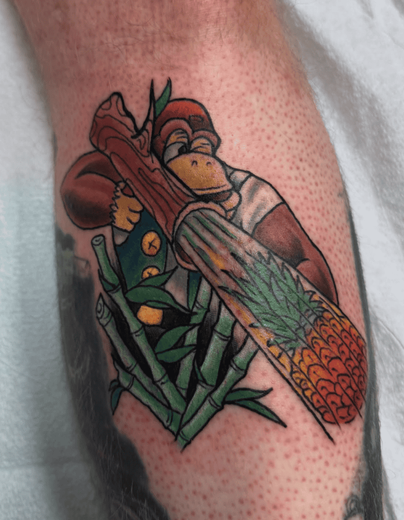 Chunky Kong Gun Donkey Kong Tattoo