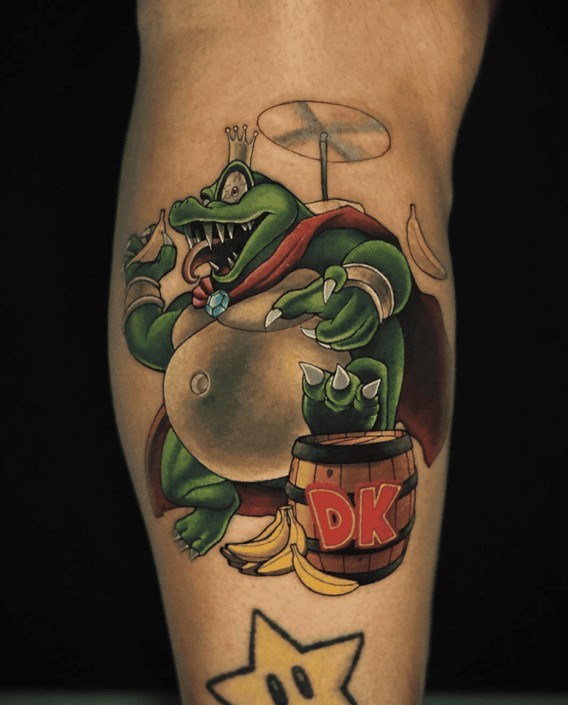 King K. Rool Fly Donkey Kong Tattoo