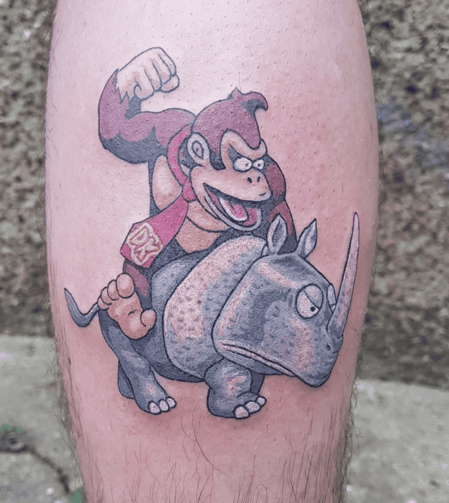 Rambi Donkey Kong Tattoo