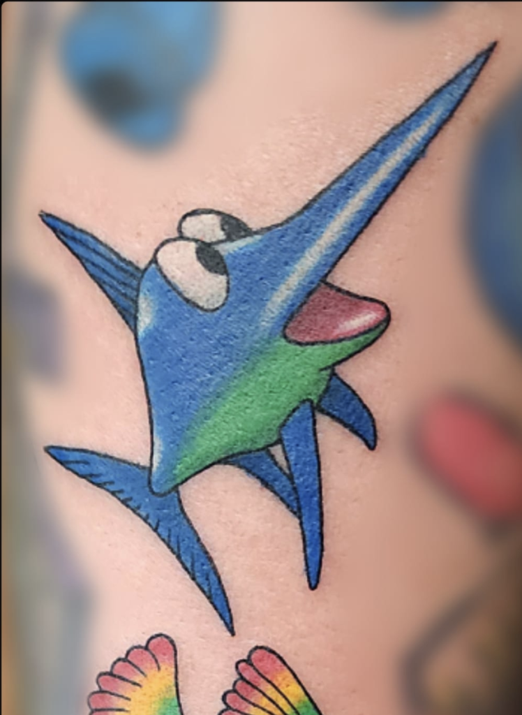 Enguarde Fish Donkey Kong Tattoo