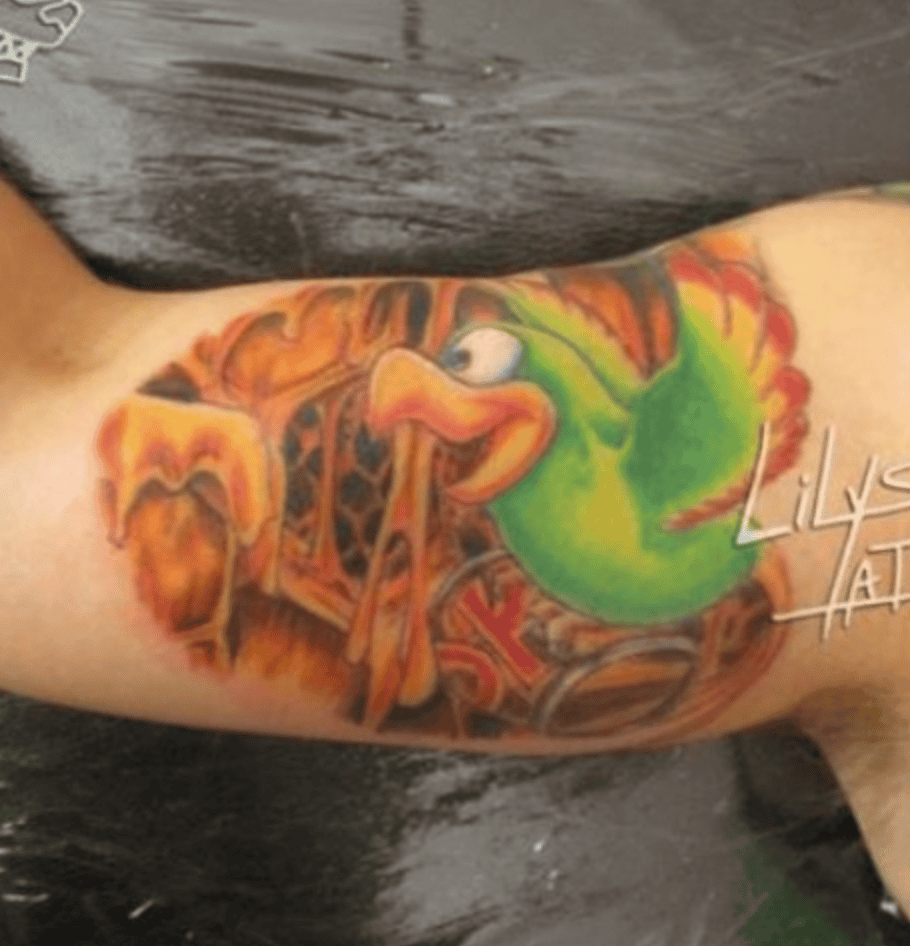 Squawks Fly Donkey Kong Tattoo
