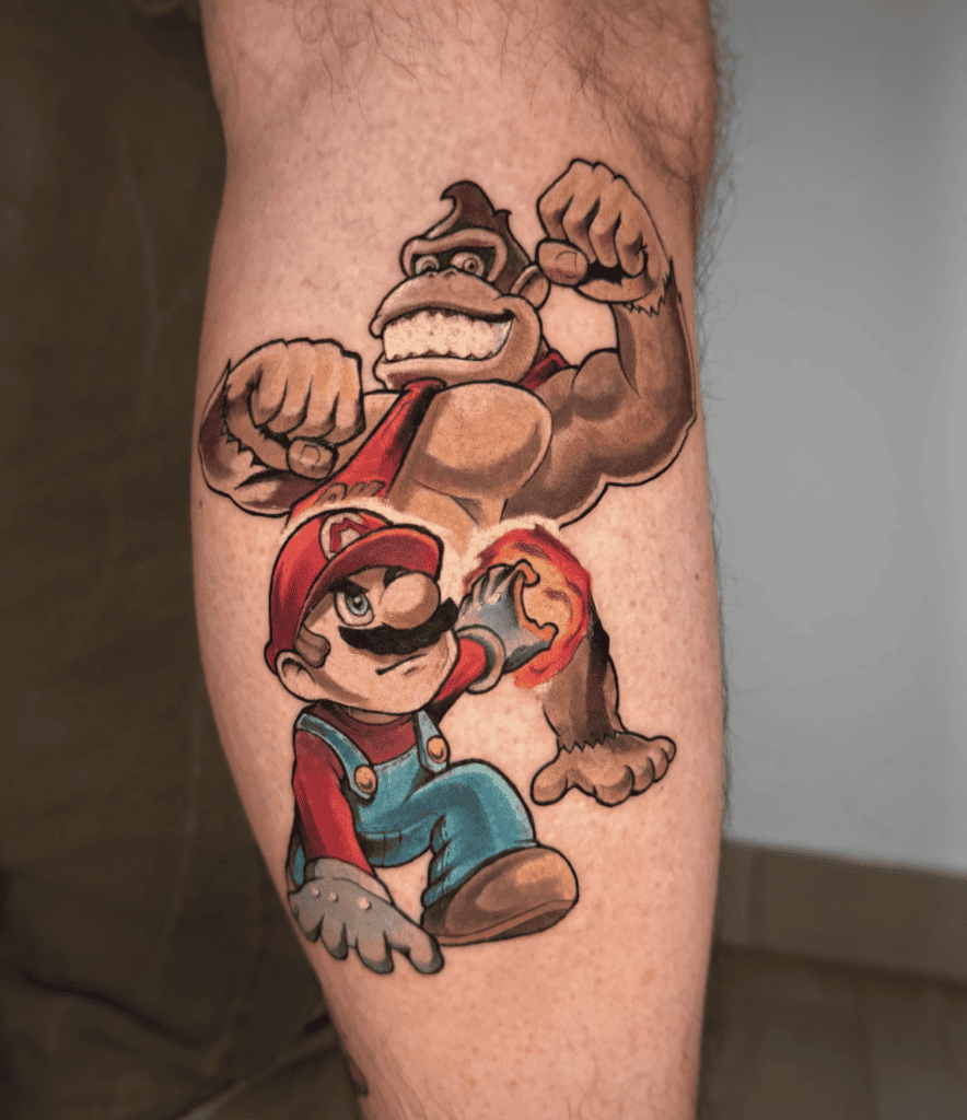 Mario X Donkey Kong Tattoo