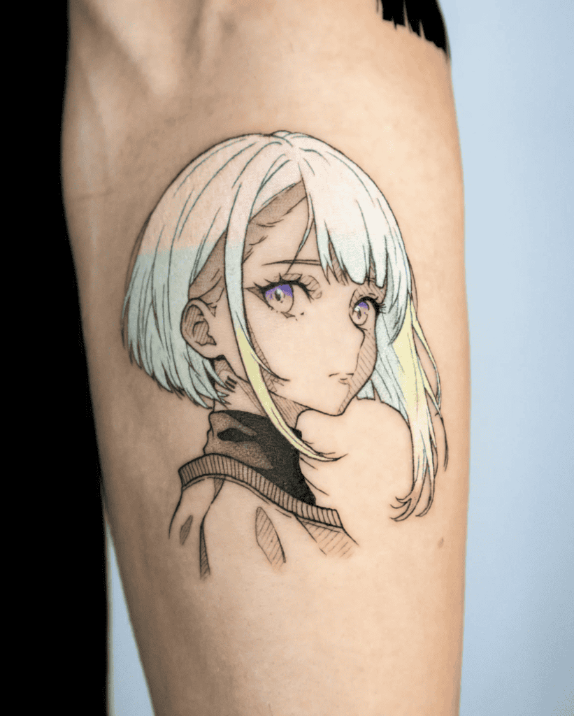 Lucy Kushinada Cyberpunk Edgerunners Tattoo