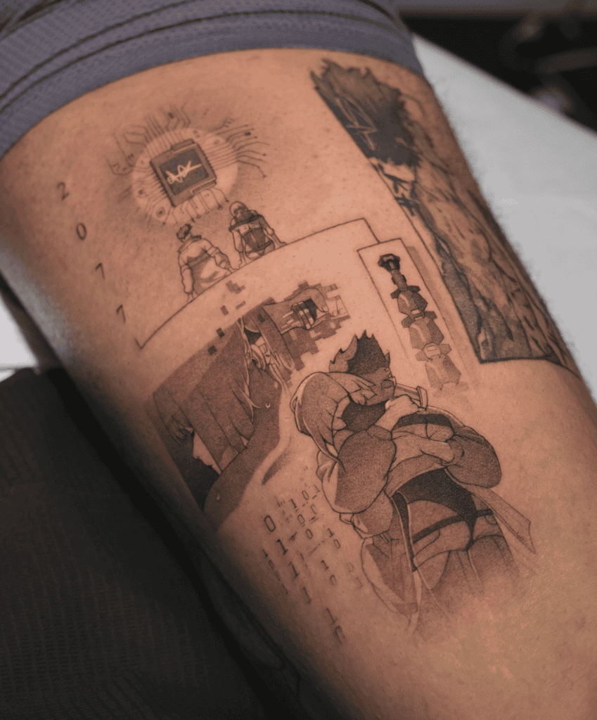 Lucy Kushinada Fine Cyberpunk Edgerunners Tattoo