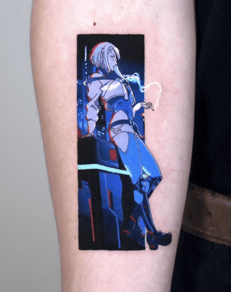 Lucy Kushinada Frame Cyberpunk Edgerunners Tattoo