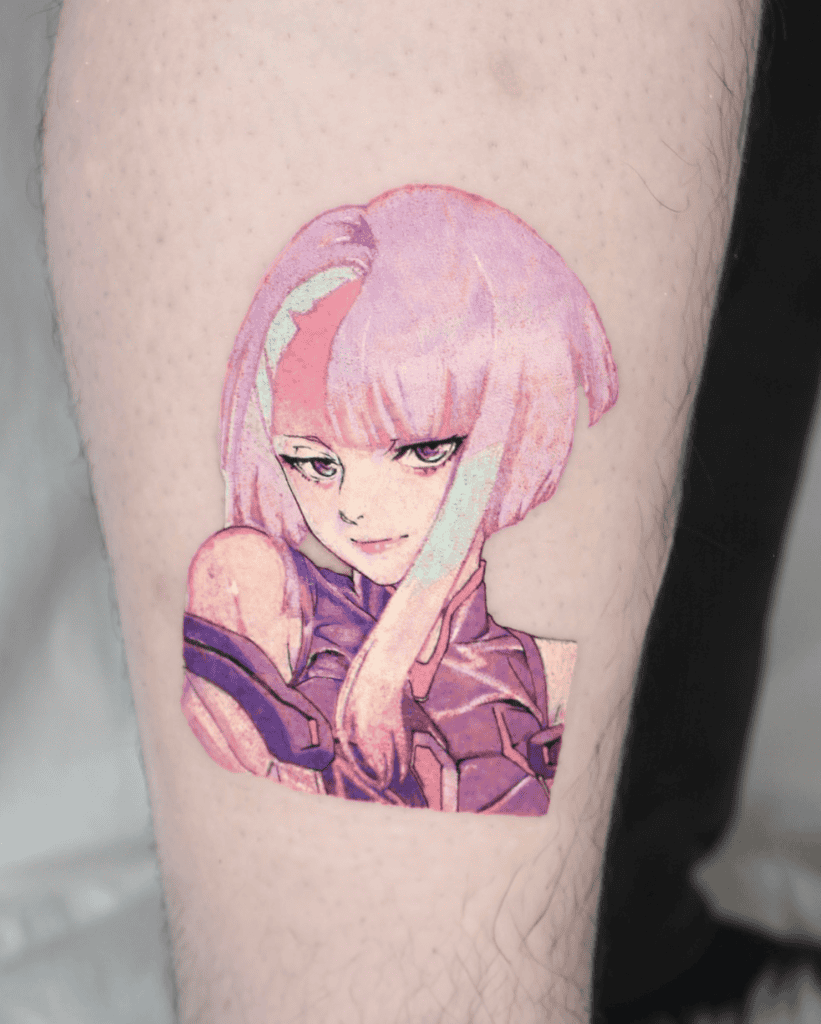 Lucy Kushinada Smile Cyberpunk Edgerunners Tattoo