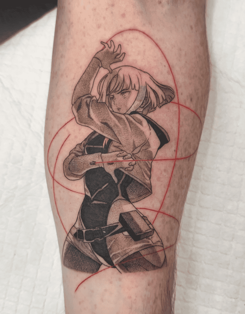 Lucy Kushinada Whip Cyberpunk Edgerunners Tattoo
